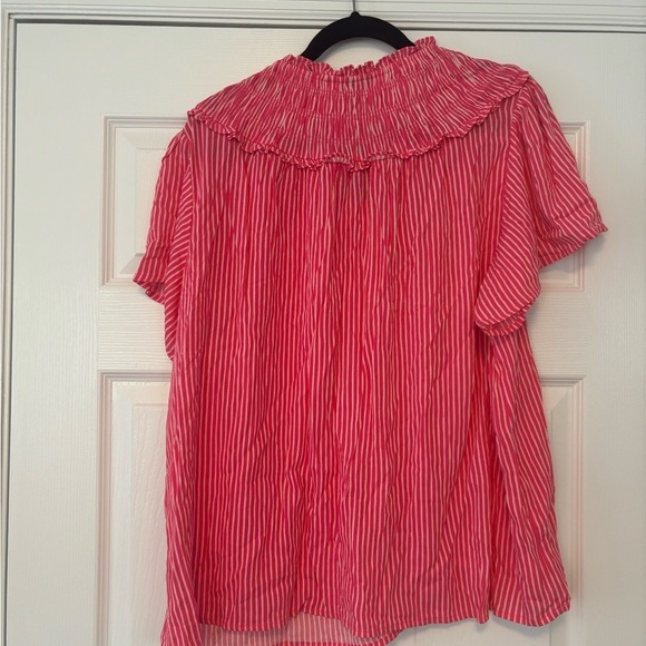 NWT Torrid Gauze Smocked Yoke Ruffle Top - Picture 6 of 7